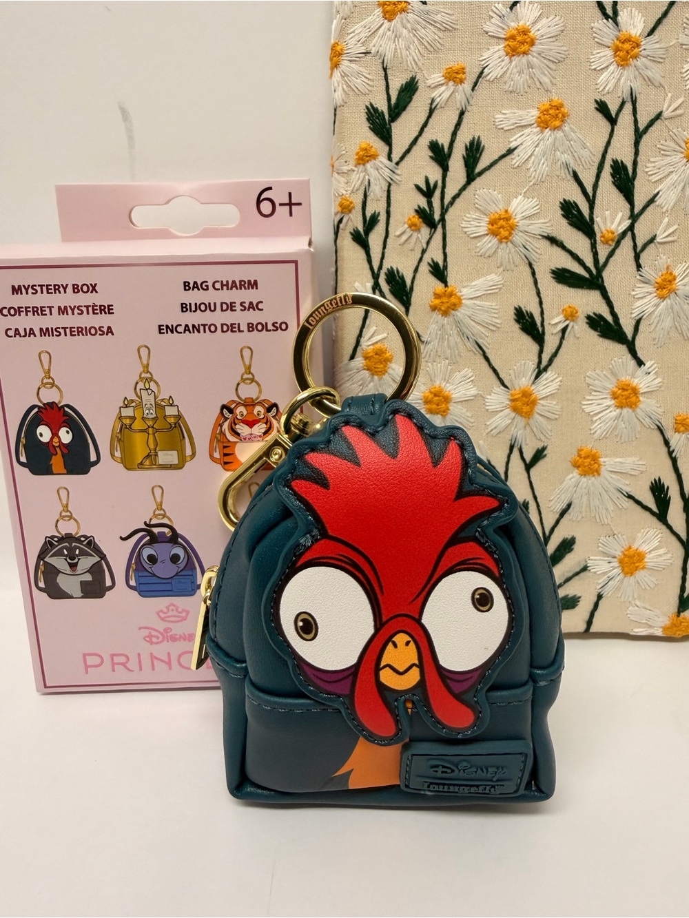 New Loungefly Disney Sidekick Mini Backpack Bag Charm Hei Hei.